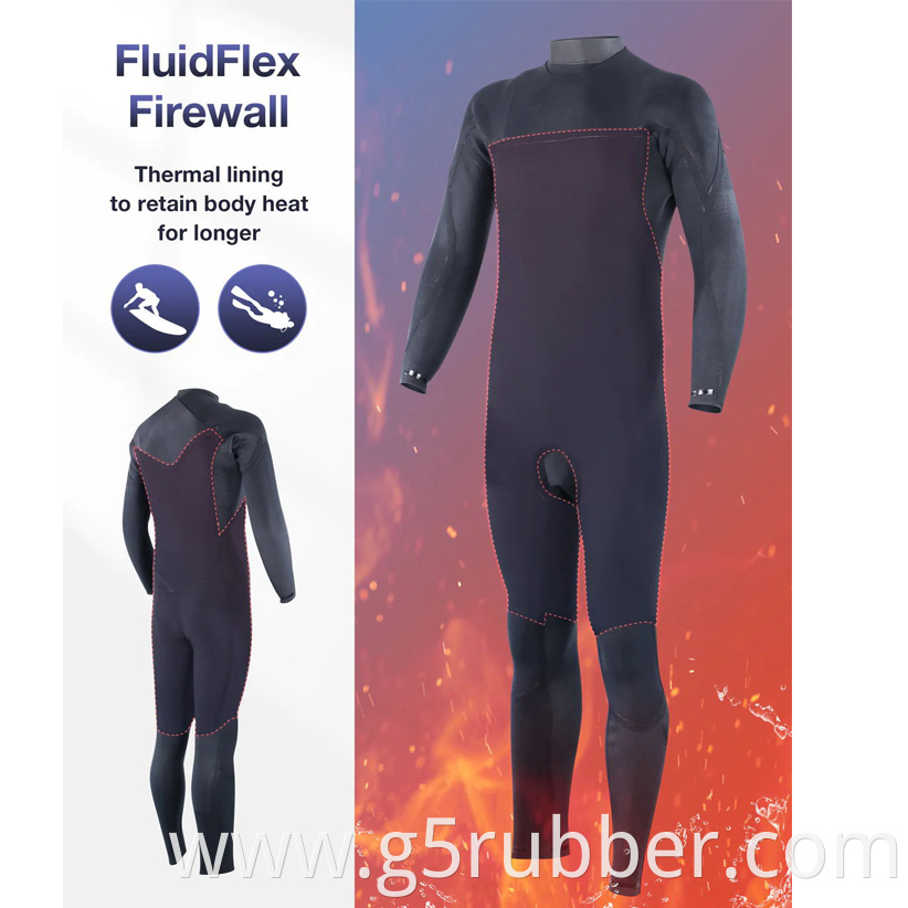 Mens 4 3mm Chest Zip Wetsuit